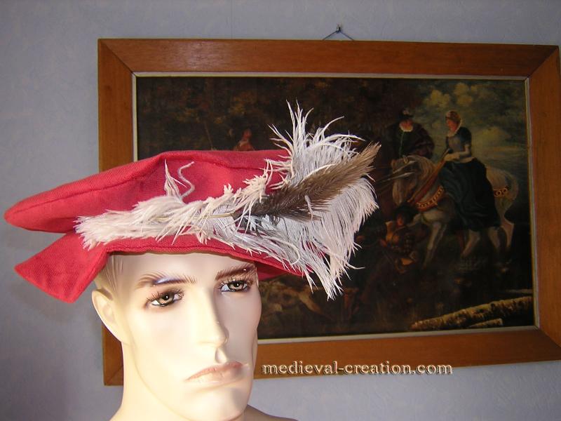 Headgear Henry VIII Béret Barett Velours plumes
Headgear Henry VIII Béret Barett Velours plumes