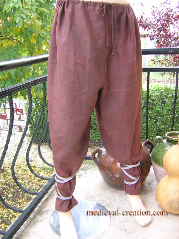 Pants Linen Gallic Braie Lin Gaulois Vikings
