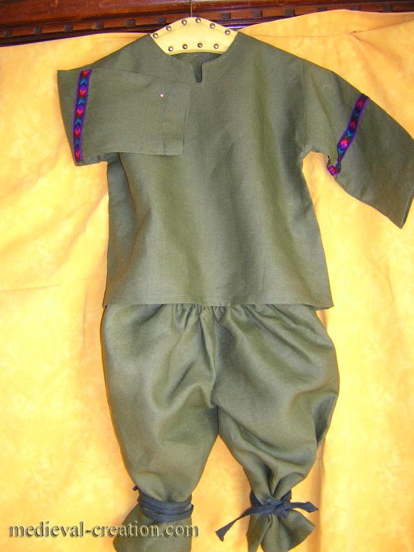 Viking Tunique et Braies Lin Enfant Viking Tunique et Braies Lin Enfant