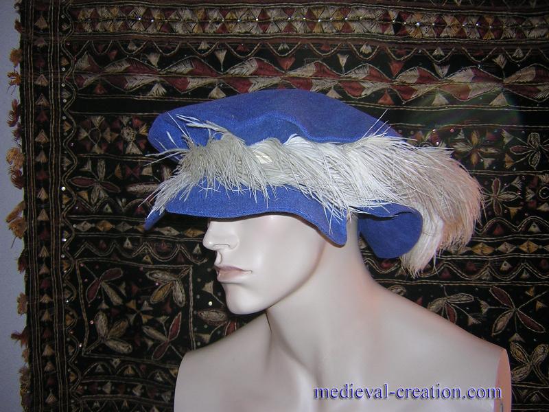 Medieval headgear Velvet Barett Tudor et Plume
Medieval headgear Velvet Barett Tudor et Plume