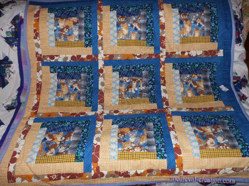 Petit Plaid Patchwork aux Chats vintage Petit Plaid Patchwork aux Chats vintage