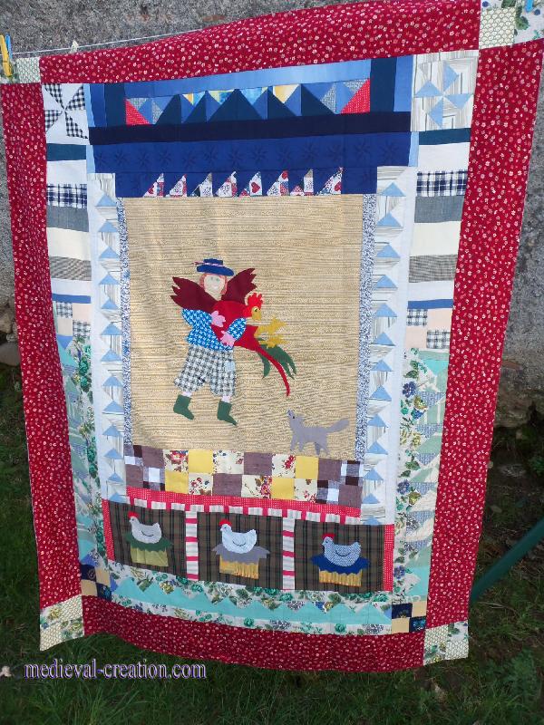 La fille au Coq Patchwork sur Lin