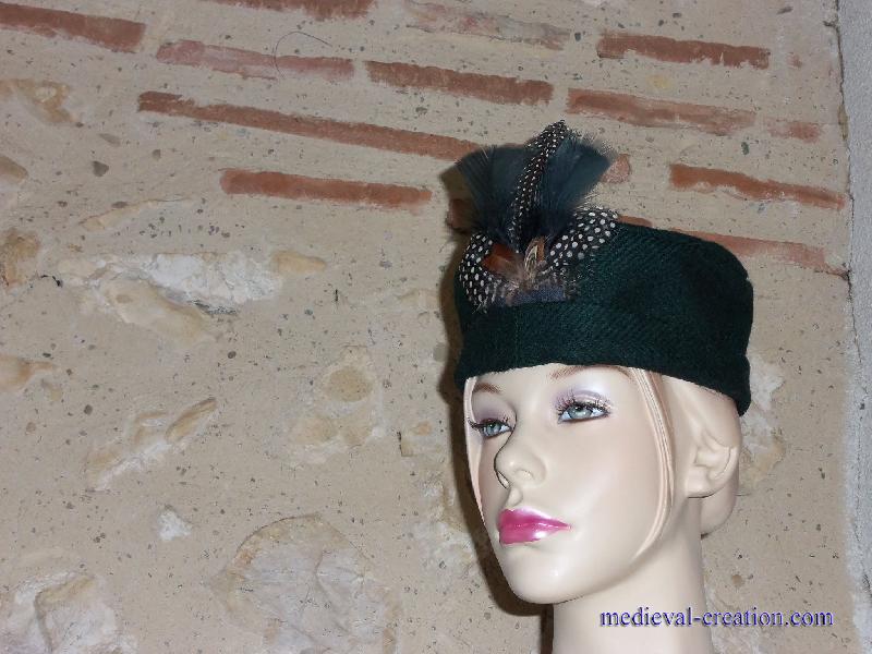 Medieval Headgear Velvet Toque Antique Medieval Headgear Velvet Toque Antique