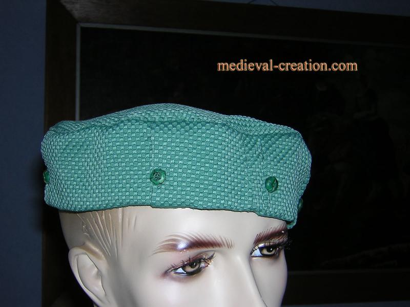 Medieval Headgear Velvet Toque Antique Medieval Headgear Velvet Toque Antique