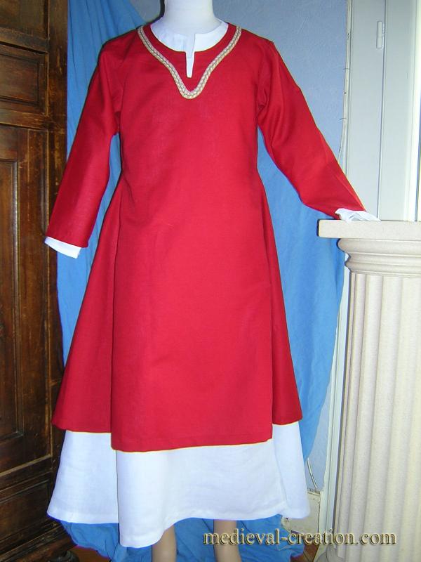 Costume médiéval Surcot et Cotte LIN Costume médiéval Surcot et Cotte LIN