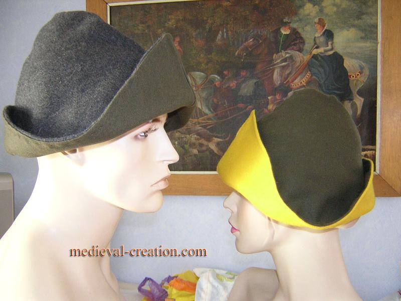 Wool Velvet Béret pour un Archer Celte Médiéval Wool Velvet Béret pour un Archer Celte Médiéval