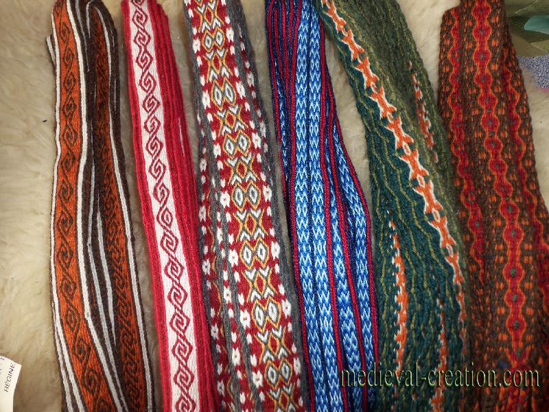 Ceintures Laine Galons tissés aux cartes Hand wove Ceintures Laine Galons tissés aux cartes Hand wove