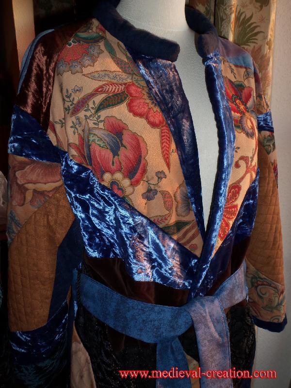 Mantel Caftan Patchwork Velours Velvet Mantel Caftan Patchwork Velours Velvet