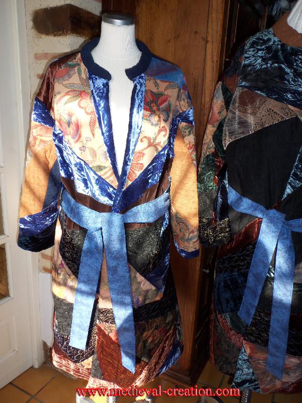 Mantel Caftan Patchwork Velours Velvet Mantel Caftan Patchwork Velours Velvet