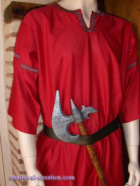 Tunique de Mariage Lin et Coton rouge Tunique de Mariage Lin et Coton rouge