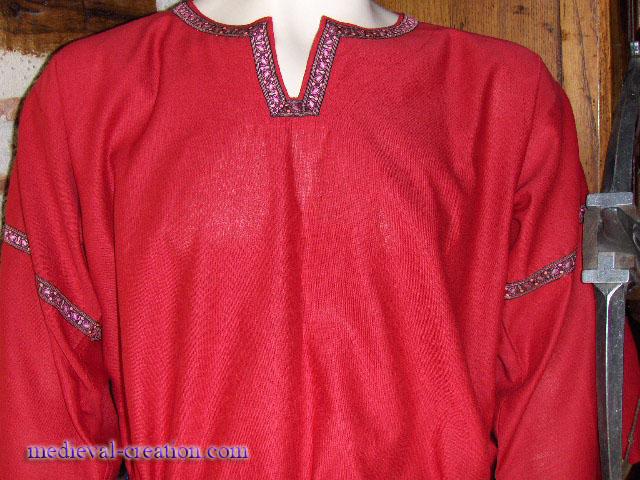Tunique de Mariage Lin et Coton rouge Tunique de Mariage Lin et Coton rouge