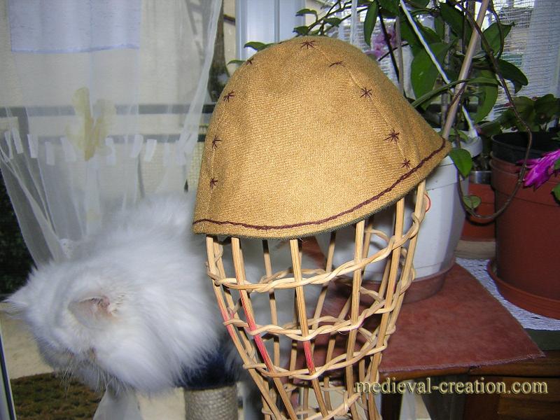 Calot doublé Headress Viking Laine brodée Calot doublé Headress Viking Laine brodée