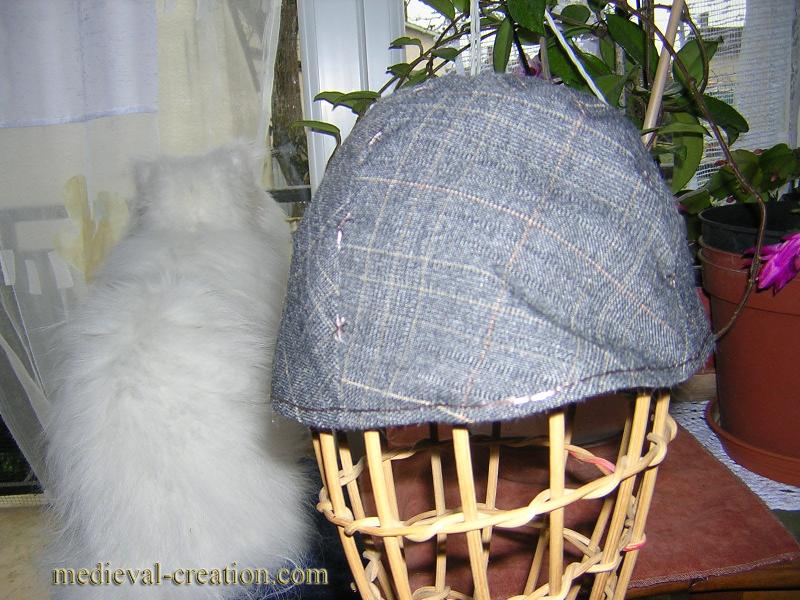 Calot doublé Headress Viking Laine brodée Calot doublé Headress Viking Laine brodée