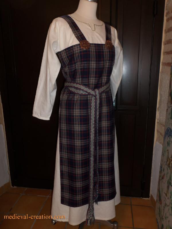 Tartan Costume Celte Saxon Picte Franc Laine Lin
