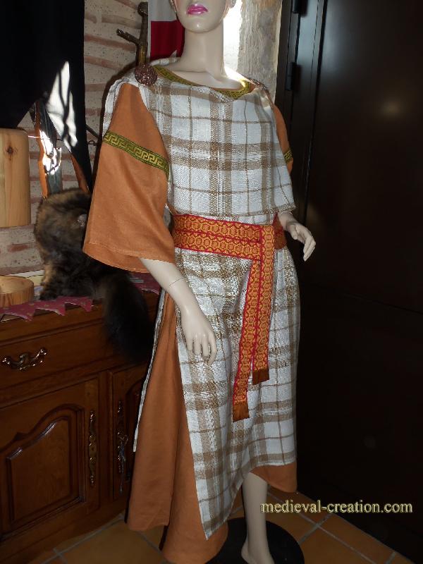 Costume Celte Picte Gallo-romain Peplos Lin